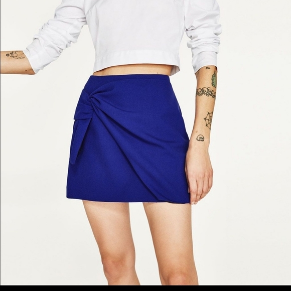 Zara Mini Skirt in Cobalt Blue - Picture 4 of 5